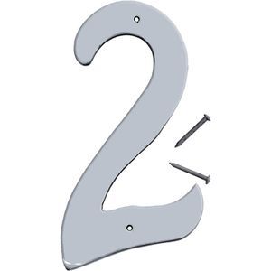 HY-KO - Satin Nickel House Marker Number